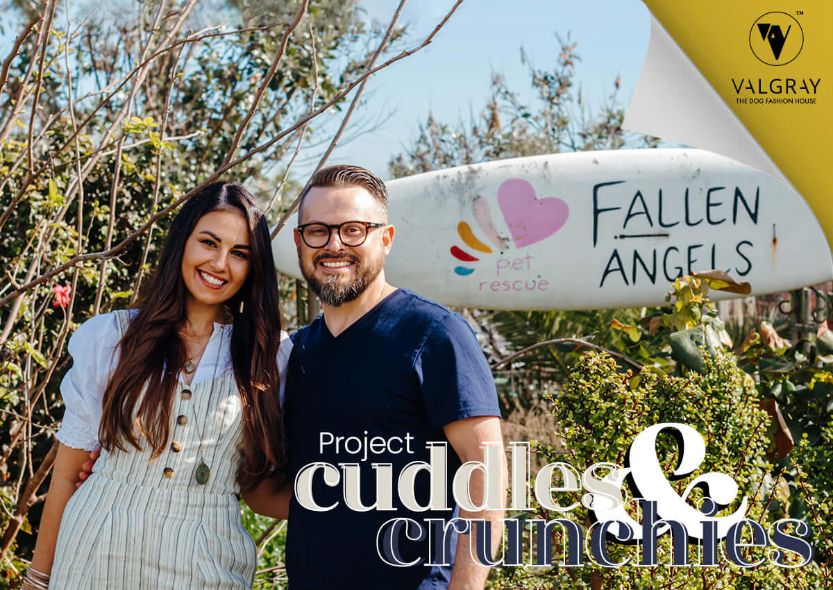 Valgray premium dog accessory blog image for Project Cuddles & Crunchies Charity initiative with F.A.L.L.E.N. Angels Pet Rescue.