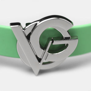 Valgray Premium Pistachio Dog Collar - Close Up Silver Colour Plated VG