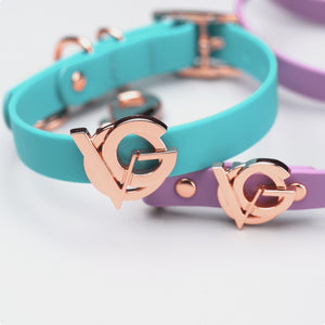 Turquoise & Lilac with Rose Gold